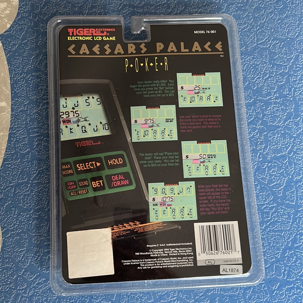 LOT 3 Vintage 1994 Tiger Electronics Games Sudoku Caesar Palace Black Ja… - Picture 7 of 9